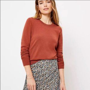 LOFT | Everyday Sweater Rust Fall Brown Cognac XL